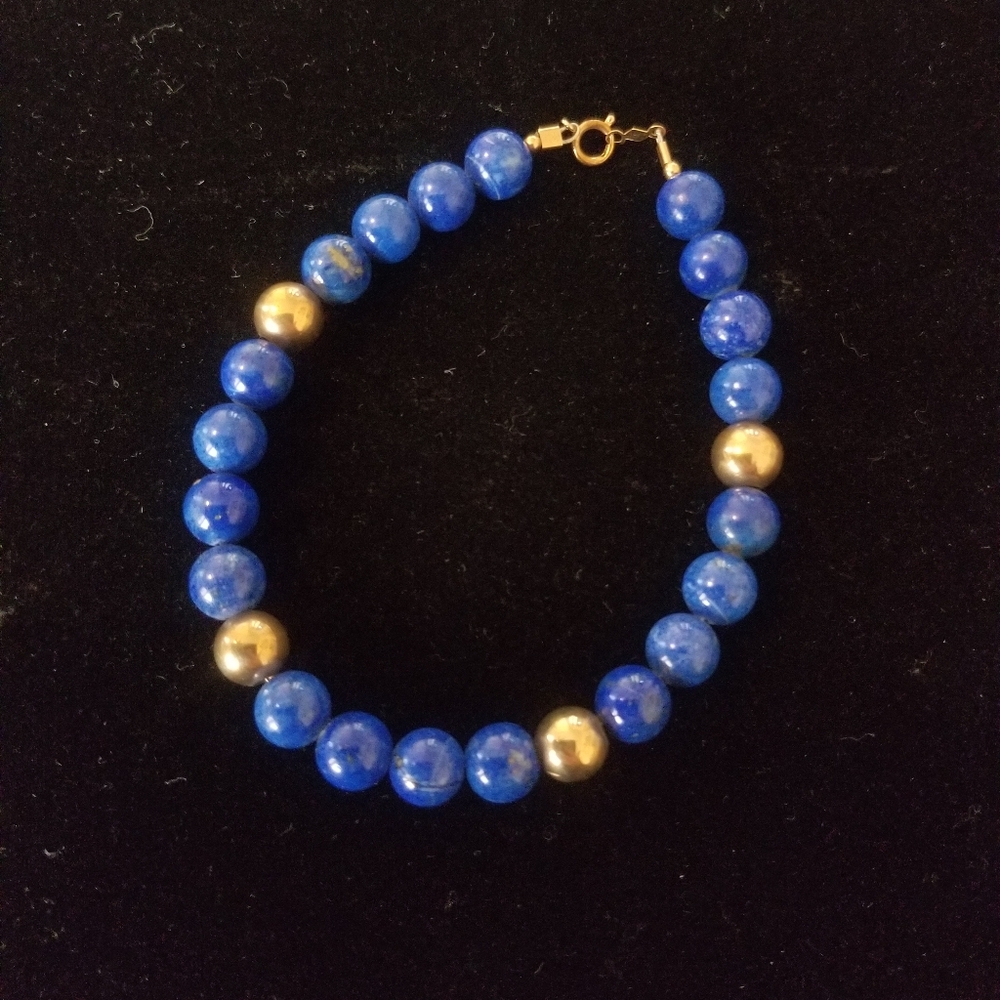 14K LAPIS LAZULI BRACELET